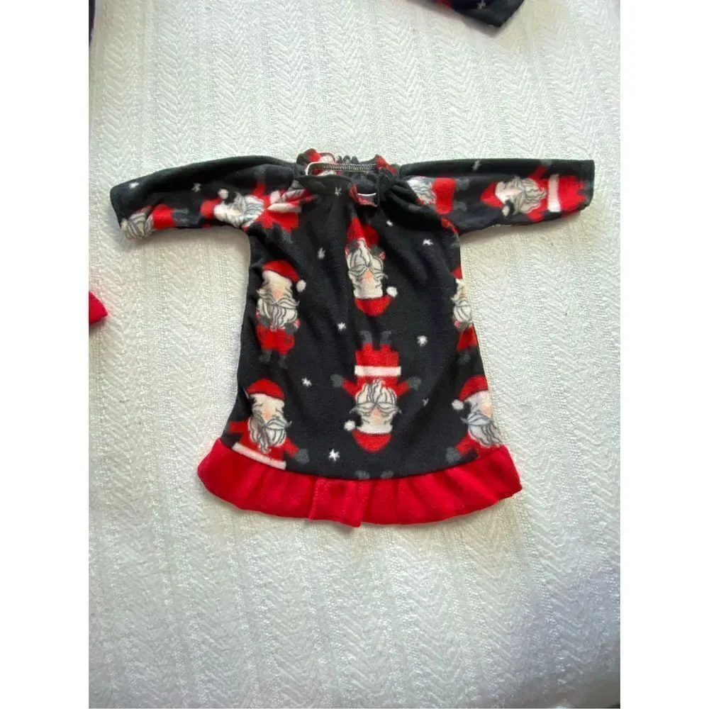 Jammies For Your Families Girls Size S(7) Ho Ho Ho Microfleece Nightgown & Doll